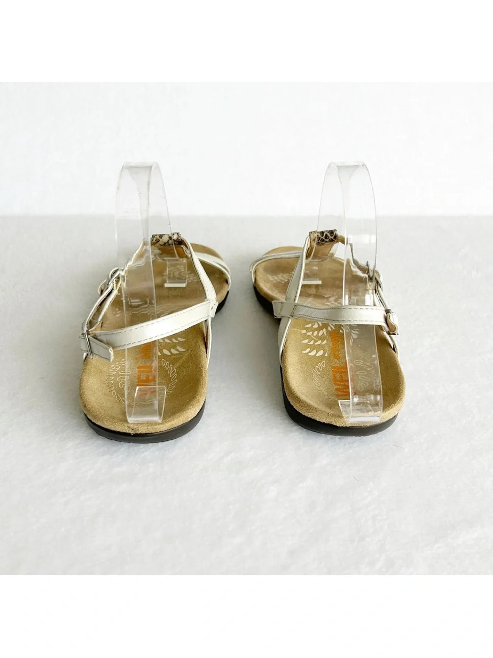 Orthaheel Dr. Weil STRIVE Sandals Womens Sz 8 White Snake Skin Slip on Shoes 39